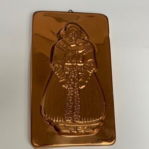 Vintage Dutch‎ Lady Copper Wall Hanging Mold